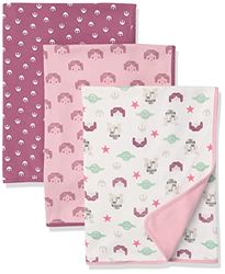 Amazon Essentials Disney | Marvel | Star Wars | Princess Unisex Babies' Swaddle Blankets, Pack of 3, 3-pack Star Wars Tiny Rebel, One Size