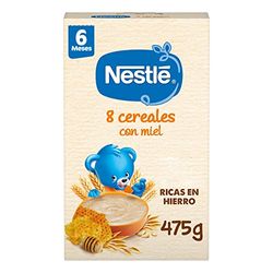 Nestlé Nestle Papilla 8 Cereales con Miel, 475 g