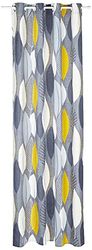 Coton d'Interieur Cortina com ilhós, algodão, amarelo, 240 x 140 cm