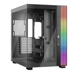 be quiet! Light Base 600 DX Black Caja de PC, Vista panorámica, iluminación Impresionante, Caja de exposición, diseño de 2 cámaras, LED ARGB, 2 Paneles ARGB Y PWM con 12 Conectores en Total