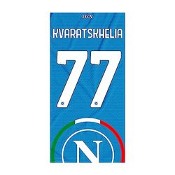 ssc napoli Kvara Strandhandduk, Unisex Vuxen, Blå, TU