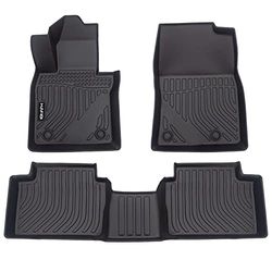 HAFIDI Tapis de Sol personnalisés pour Mazda CX-30 2020-2024 – Protection Contre Les intempéries en TPE très résistants et antidérapants pour rangée Avant et 2e rangée d'accessoires – Noir