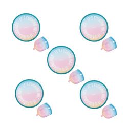 fisura. – Éventail rond pliable It’s f*cking hot. Ventilateur compact au design dégradé. Modèle pliant idéal pour l’été et les festivals. 5 unités, diamètre 20 cm