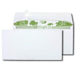 Confezione da 500 buste extra bianche 100% riciclate DL 110 x 220 90 g/m2 banda di protezione