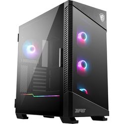 MSI MPG VELOX 100R Mid-Tower PC Case - ATX Motherboard Capacity, Tempered Glass Door, 4 x 120mm ARGB Fans, Mystic Light, Supports 2 x 360mm Radiators & Side Ventilation Configurations