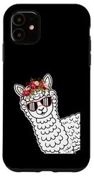 Funny Alpaca With Sunglasses Cute Animals For Women Girls Case for iPhone 11