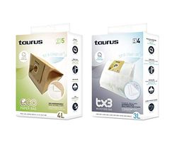 Taurus Microfibra TX3 Papel Accesorio Bolsa Aspirador, Polyester, Multicolor