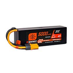 Spektrum SPMX54S30H5 5000 mAh 4S 14,8 V Smart G2 LiPo 30C Hard Case IC5, szary/srebrny