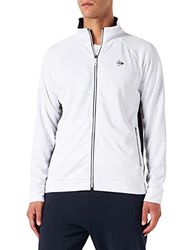 Dunlop Heren Club Mens Knitted Jacket Tennis Shirt, Wit/Zwart, M, wit/zwart, M