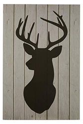 Premier Housewares Stag Silhouette Wall Plaque - Black