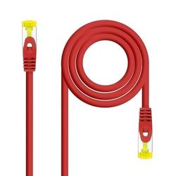 Cat.6A SFTP AWG26 LSZH netwerkkabel, 30 cm, rood, ideaal voor snelle en veilige verbindingen in high-speed omgevingen.