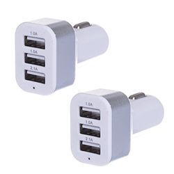 Silica dmm165 X 2 dmm165 X 2 – X2 Adattatore di Ricarica 52 mAh per Auto 3 USB Silver