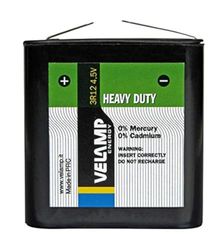 Velamp 3R12/1BP Pilha 3R12 bateria plana de 4,5 V, tecnologia zinco-carbono. Ideal para lanternas, experiências...
