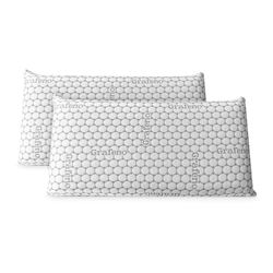 Homey - Almohada Viscoelástica Carbono | Máximo Confort y Excelente Adaptabilidad con Propiedades Antiestrés | 2 Unidades de 90 x 40 cm