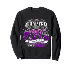 Womens Chapter 39 Fabulous Since 1986 39th Birthday Queen Felpa