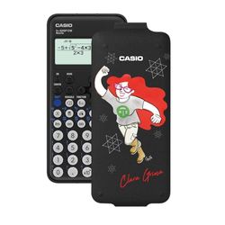 Casio FX-82SP CW - Calcolatrice scientifica, con Clara Grima illustrata da Raquel Gu, consigliata per il curriculum spagnolo e portoghese, 5 lingue, più di 300 funzioni, colore grigio scuro