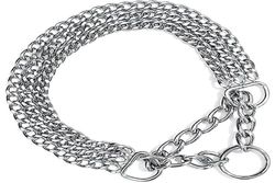 Trixie - Catena Semi-Choke a Tre File, cromata, con Sistema antistrappo