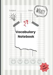Vocabulary Notebook for Students & Adults: 3 Columns | Ruled | Space for 4.000 Words | Progress Tracking | Big Size 8.27 x 11.69 Inches | Softcover