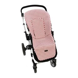 Funda de Verano para Silla Paseo Universal Rosy Fuentes- Colchoneta para Carrito Bebé- Transpirable-Compatible con Bugaboo, Jane, Concord, Baby Jogger, Bebecar…0-rosa empolvado