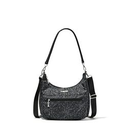Baggallini, Sac de poche moderne demi-lune Femme, Imprimé fleurs de minuit, Taille unique