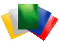 House of Card & Paper A5 240 GSM Foil Card - Assorted Colours (Pack of 12 Sheets), HCP42