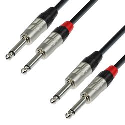 Adam Hall Cables 4 STAR TPP 0600 audiokabel REAN 2 x 6,3 mm jack mono op 2 x 6,3 mm jack mono 6 m