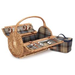 Red Hamper Picnic Basket, Wicker, Natural, 2 Person