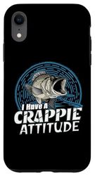 Carcasa para iPhone XR Funny I Have Crappie Attitude Present Men Women Cool Fishing