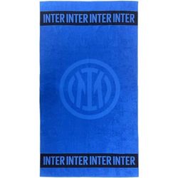 Inter Premium Beach Towel, 180 x 100 cm, Towel 100% Cotton, Logo, Made in Italy, Color Blue