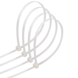 VoltShine 20pcs 7.2 x 350mm White Nylon Cable Ties Ideal for Organizing, Securing and Supporting Cables at Home, Office or DIY Projects - Versatility and Strength in Every Use!