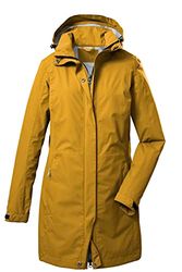 killtec Women's Parka/parka funzionale a 2 strati e 1/2 con cappuccio staccabile con zip KOS 93 WMN PRK, dark yellow, 36, 39143-000
