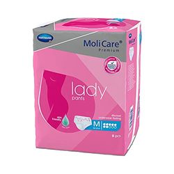 MoliCare Premium Lady Pants, Discreet Usage for Bladder Weakness Specially for Women, Aloe Vera, 7 Drops, Size M, Pack of 8