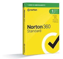 Norton 360 Standard 2024, Antivirus per 1 dispositivo, Licenza di 1 anno, PC, Mac, tablet e smartphone