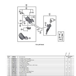 Shimano SPARE PART ST4703 LH main lever assembly