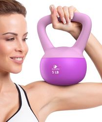 Serenilite Kettlebells souples, ensemble de kettlebells pour homme et femme, kettlebells d'entraînement de force sûre, poids de 2,3 kg pour les entraînements à domicile et plus encore.