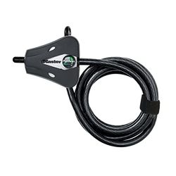 Master Lock Veiligheidskabel met sleutelslot [Verstelbare vergrendelingskabel van 30 cm tot 1,8 m] [Python] 8418EURD - Voor Sportuitrustingen, Gereedschap en Buitenmeubilair