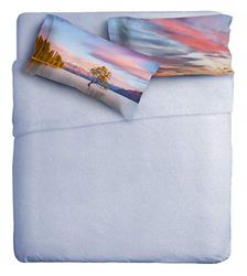 Ipersan Orizzonti Fine-Art Photographic Set, Organic Cotton, Blue-Pink, Double