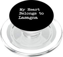 My Heart Belongs to Lasaña Divertida Lasaña Minimalista PopSockets PopGrip para MagSafe