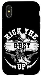 KICK THE DUST UP Western Cowboy Cowgirl Case for iPhone X/XS