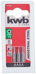 KWB 49121209 Pack de 3 Puntas 25 mm Tor x 9 Industry SB