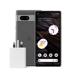 Google Pixel 7a and Pixel 30W Charger Bundle – Unlocked Android 5G Smartphone with Wide-Angle Lens and 24-Hour Battery - Charcoal (Amazon Exclusive)