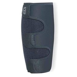 Prim NEOPRAIR | Espinilleras | Neopreno transpirable | Triple banda de cierre que permite una compresión ajustable | Talla única bilateral | Gris y azul