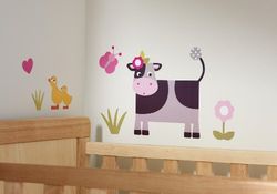 Olive&Moss - WALL-COW - väggdekaler - Collette la Coche - flerfärgad - 0-60 månader