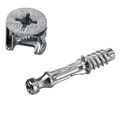 Bulk Hardware BH06021 Flat Pack Furniture cabinet Cam bullone dado di bloccaggio vite di fissaggio (15 mm x 11.7 mm) e tasselli (M6 x 35 mm), set da 10 pezzi
