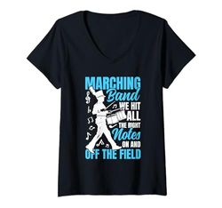 Mujer Banda de marcha Golpeamos todas las notas correctas Camiseta Cuello V