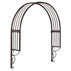 Design Toscano FZ1579 Graticolato per Finestra su Giardino, Ornamentale, Thornbury, Nero, 21.5x100.5x108 cm