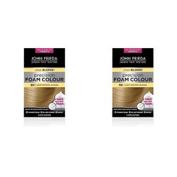 John Frieda Sheer Blonde Precision Foam Colour 9N Light Natural Blonde Hair Dye for Blonde Hair, Non-Drip Permanent Hair Colour, 100% Grey Coverage (Pack of 2)