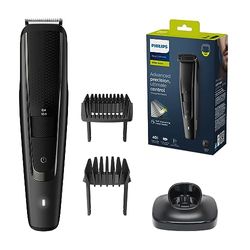 Philips Beard Trimmer S5000 - Regolabarba elettrico con pettine per barba, sistema Lift & Trim Pro, 40 lunghezze di taglio con blocco, 90 min di uso cordless e 1 ora di ricarica (modello BT5515/20)