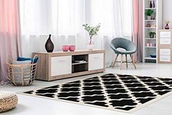 One Couture Scandic matta platt tofflor arabesque 160x230cm svart