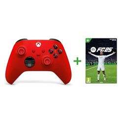 Xbox Wireless Controller - Pulse Red + EA SPORTS FC 25 Standard Edition One/Series X|S - Download Code